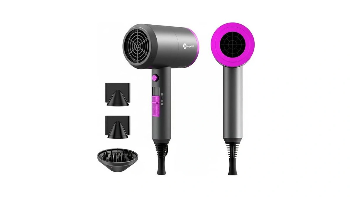 Slopehill Professional Ionic Hair Dryer, Powerful 1800w Fast Drying Low