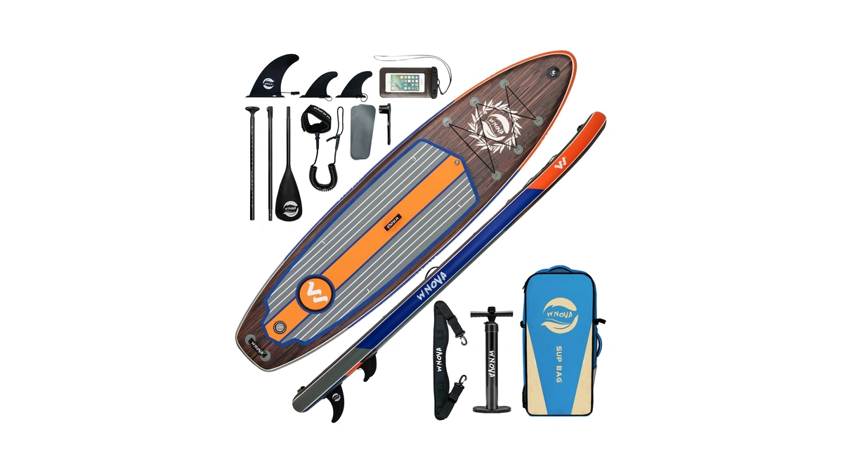 Wnova 11' Inflatable Stand Up Paddle Board, 34" Extra Wide