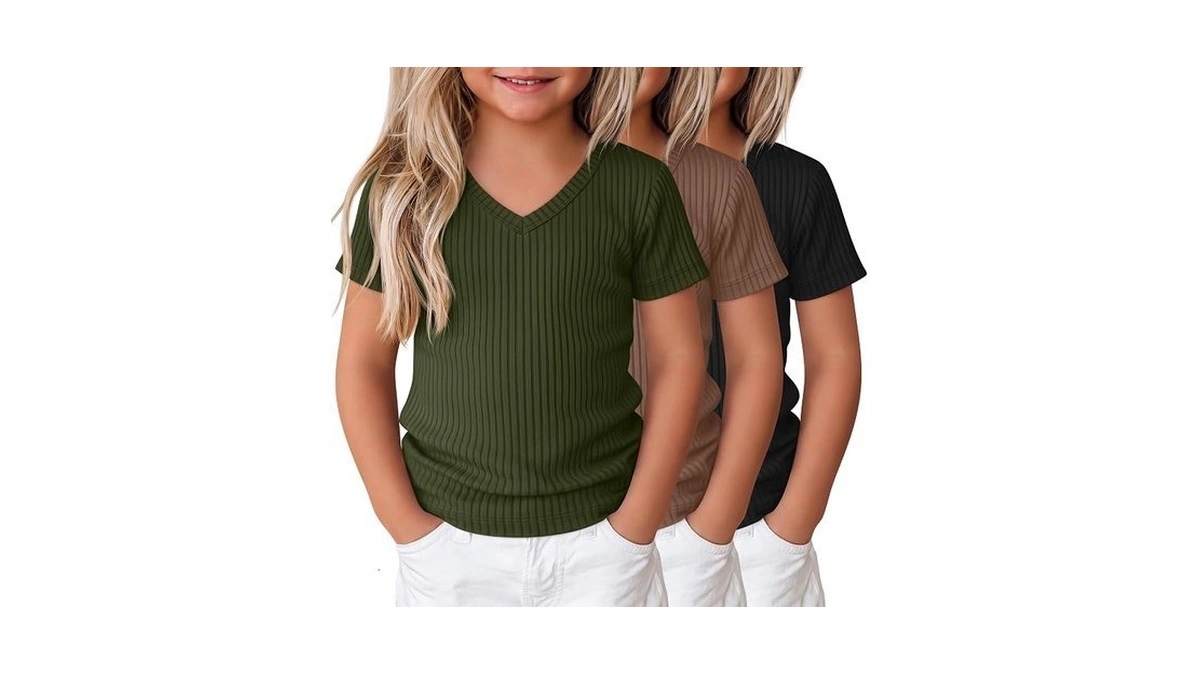 Lessonzoo 3 Pack Toddler Girls Shirts Cotton 18m-5t Baby Summer