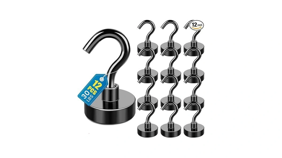 Lovimag Magnetic Hooks, 12 Pack 30lbs+ Magnet Hook 2026 Cruise