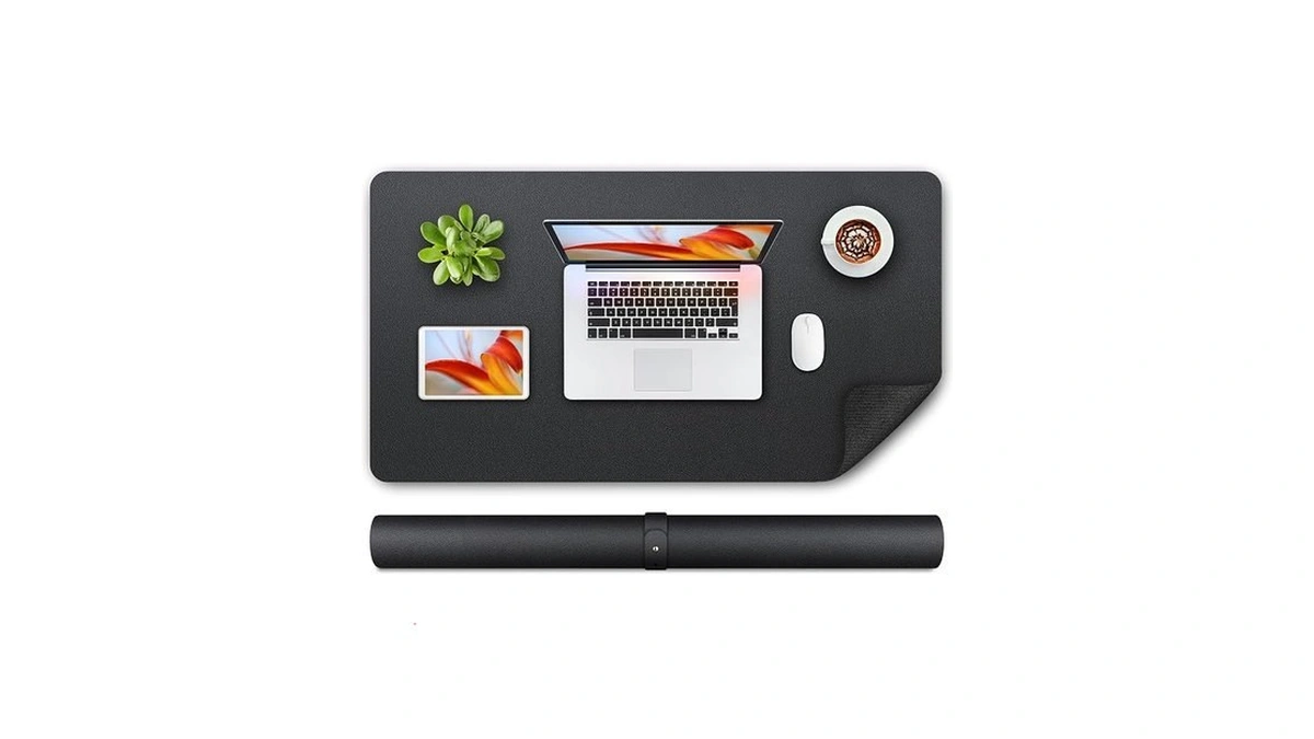 Hoomil Desk Pad, 32" X 16" Extended Large Non-slip Pu
