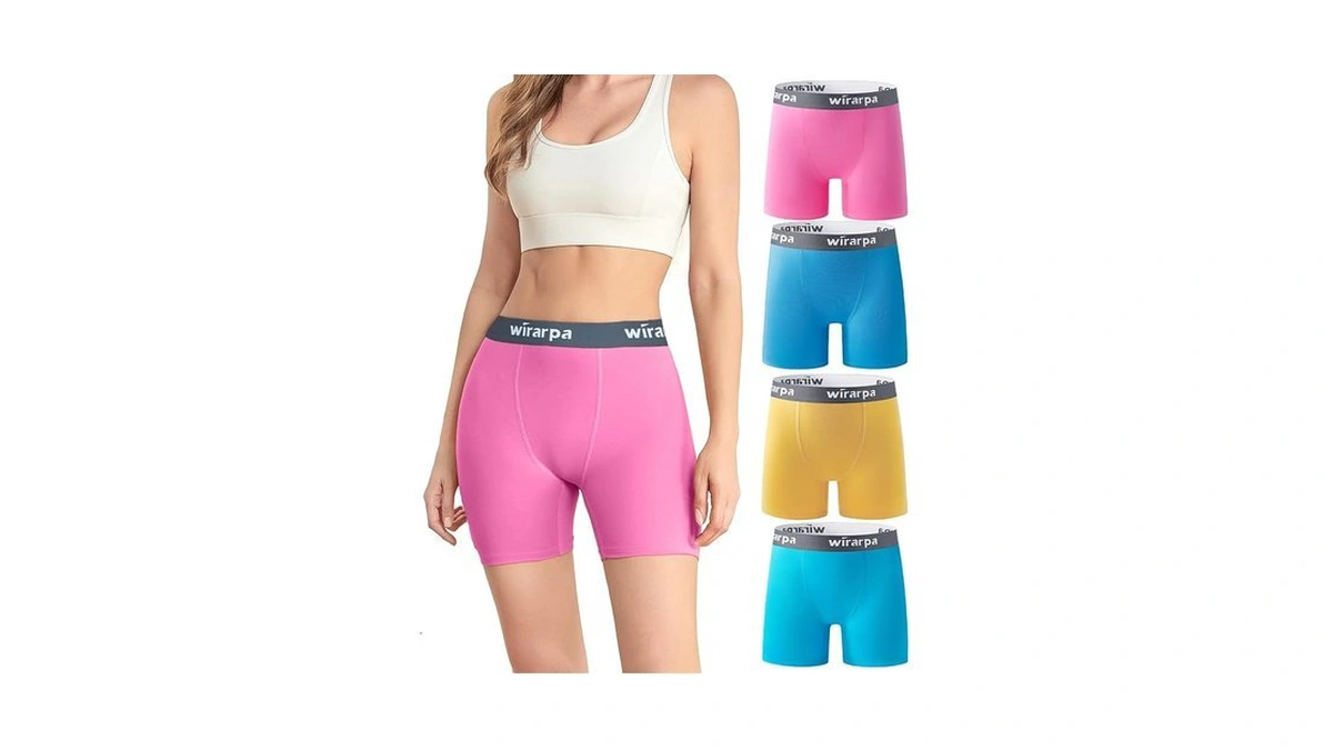 Wirarpa Women's Boxer Briefs Cotton Underwear Anti Chafing Boy Shorts