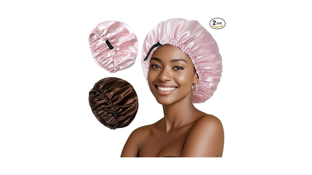 Nvnan 2 Pack Silk Bonnet For Sleeping Women Adjustable Double