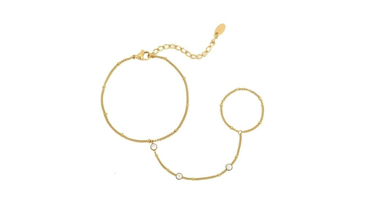 Gold Bracelets Jewelry For Women - 18k Gold Plated Hand