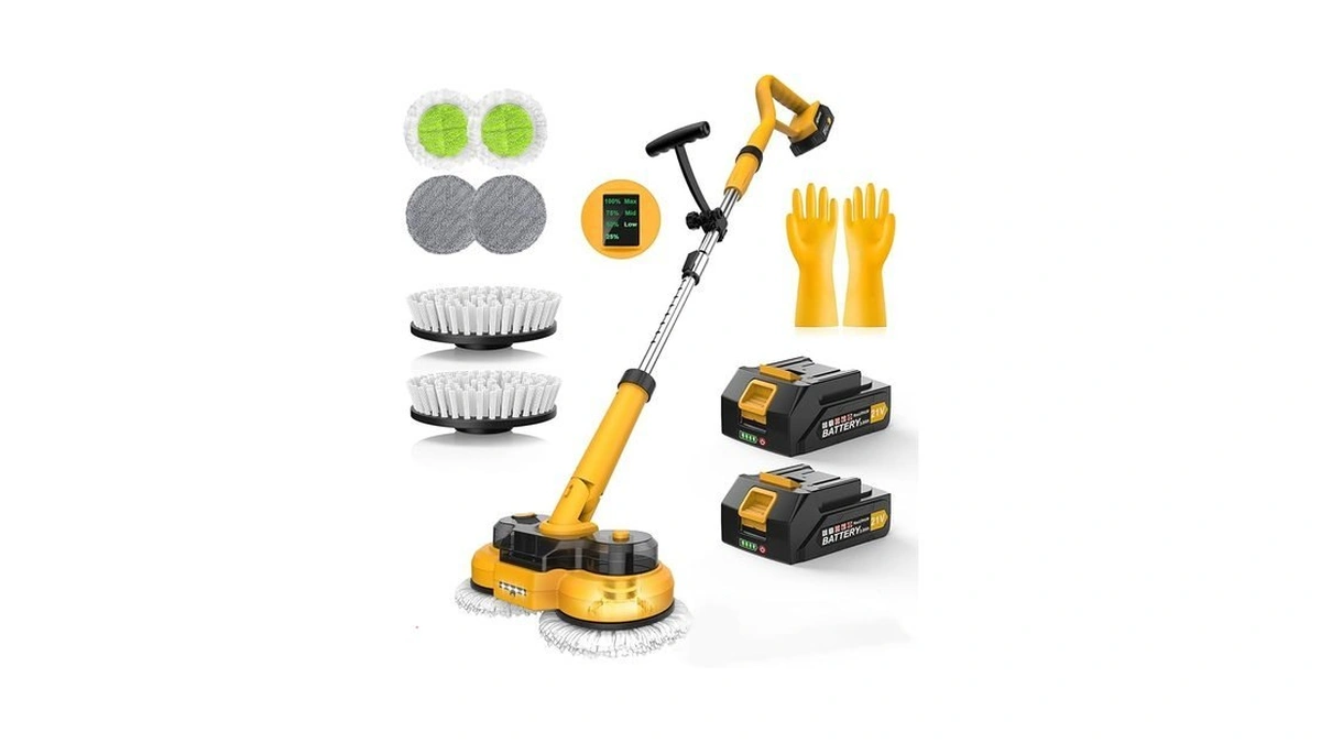 Qimedo Cordless Electric Mop M1, 800rpm Power Spin Mop &