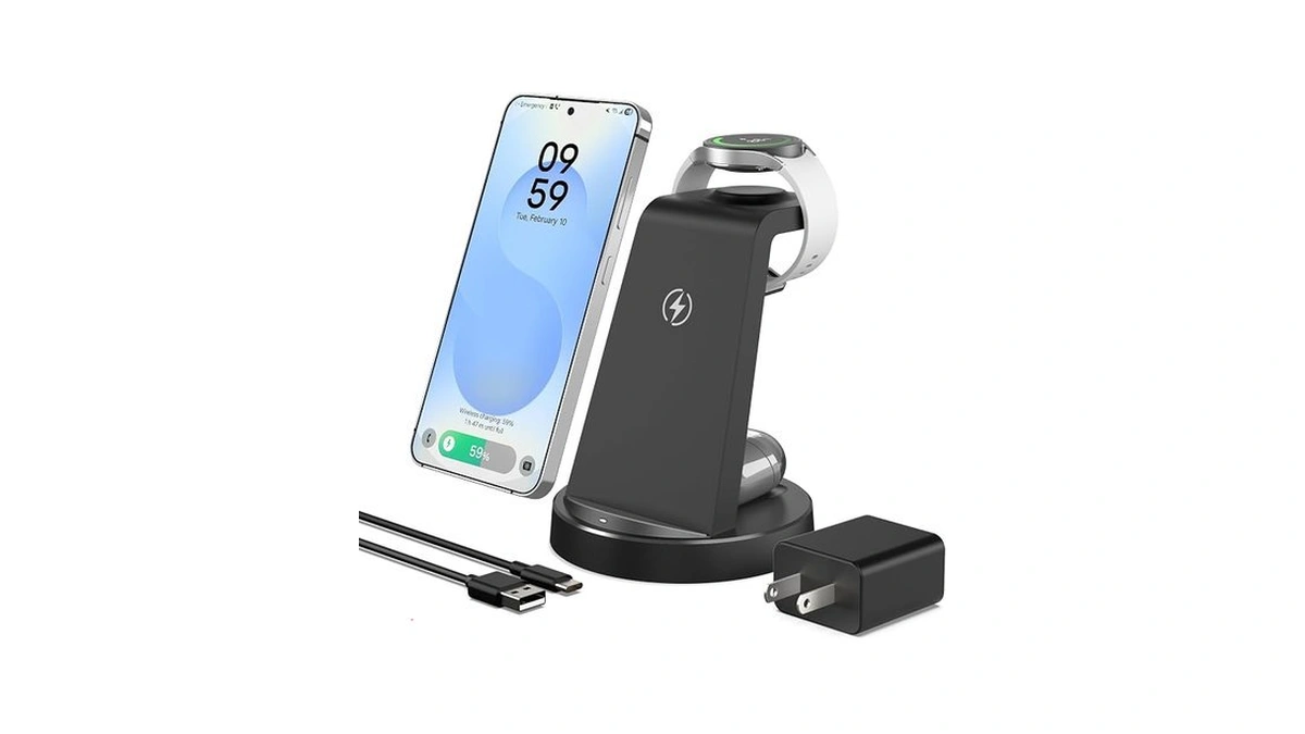 Wireless Charger For Samsung, 3-in-1 Charging Station For Samsung S26/s25/s24/s23/s22,