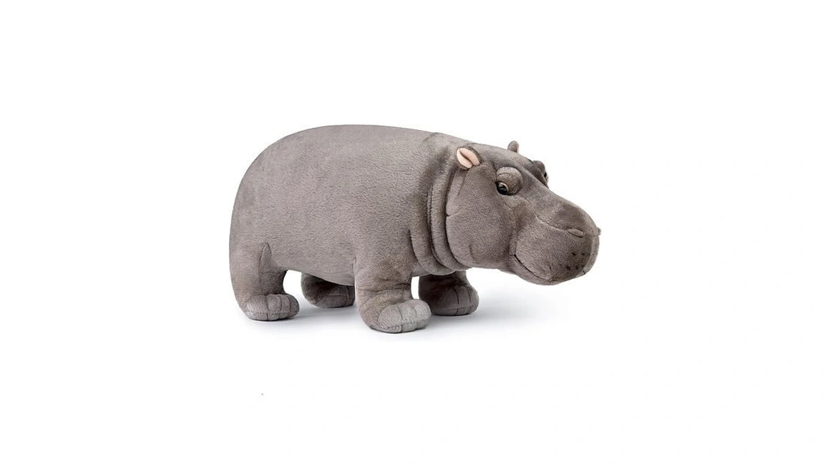 Frankiezhou Home Large Hippo Plush Toy - Realistic Standing 20inch