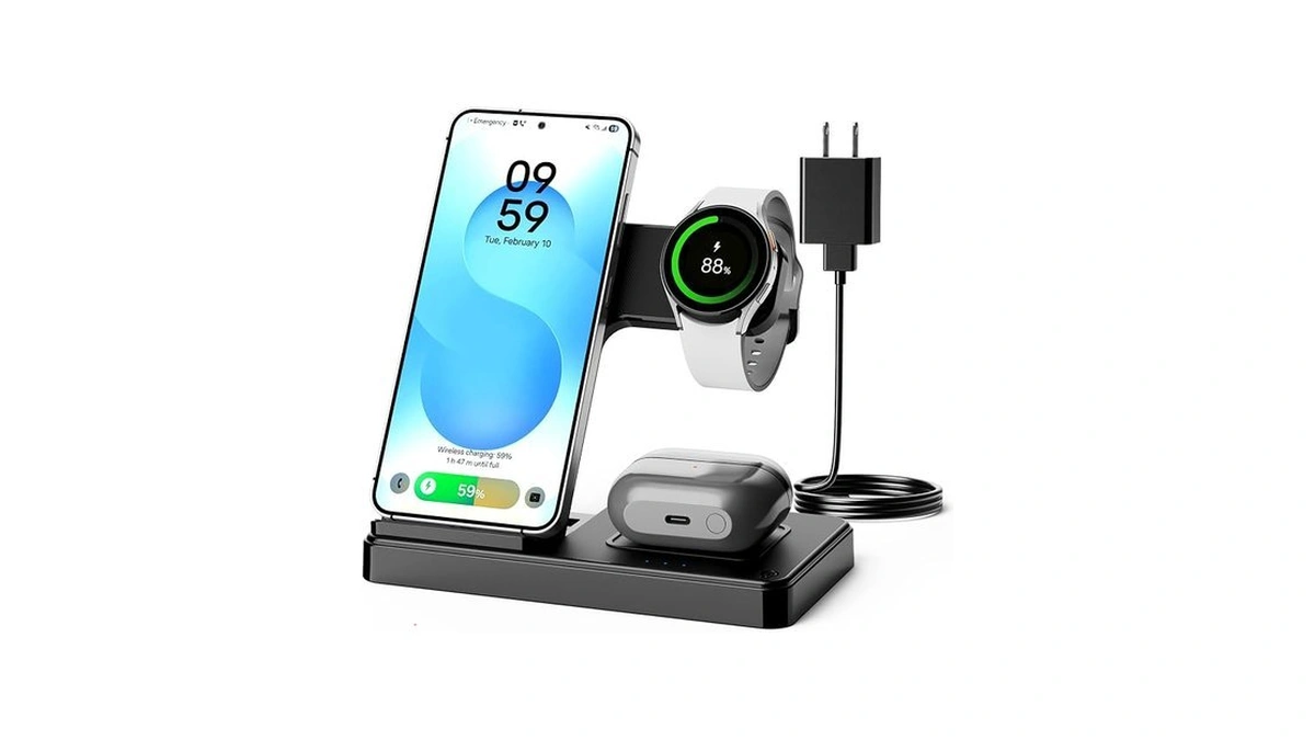 Wireless Charger For Samsung, 3-in-1 Foldable Charging Station For Samsung