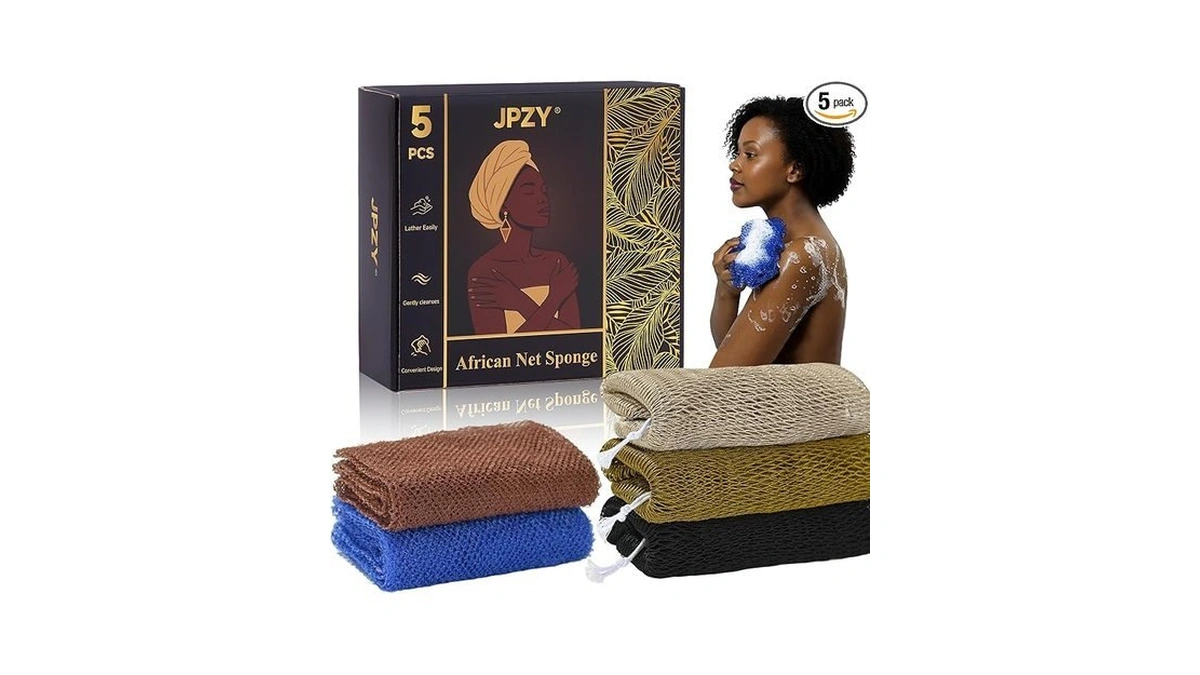African Sponge Net 5-piece Exfoliating Scrub Is Suitable For All