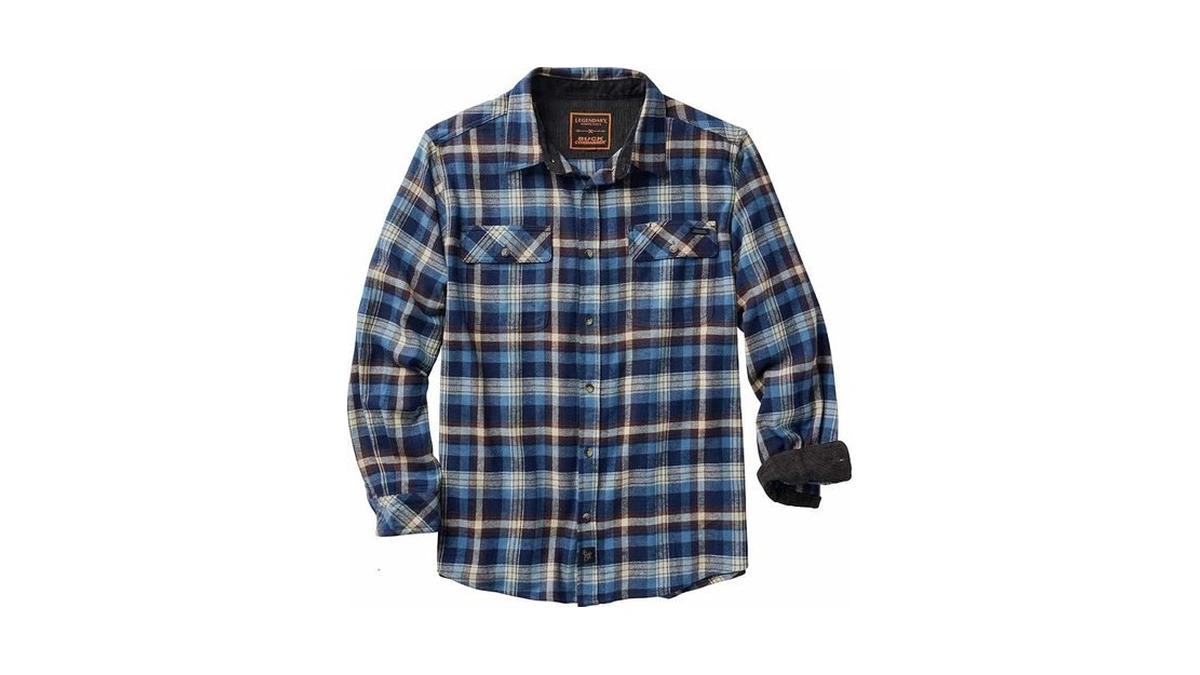 Legendary Whitetails Mens Plaid Flannel 100% Cotton Long Sleeve Shirt,