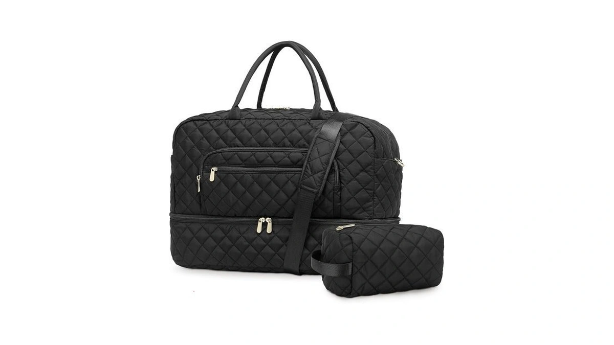 Suikihum Large Travel Duffle Bag For Women, Quilted Duffle Bag,weekender