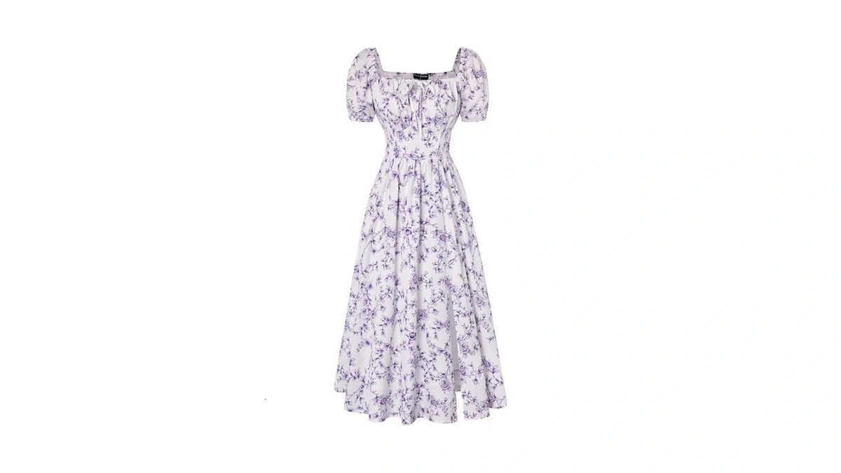 Scarlet Darkness Women's Floral Corset Dress With Split 2026 Summer