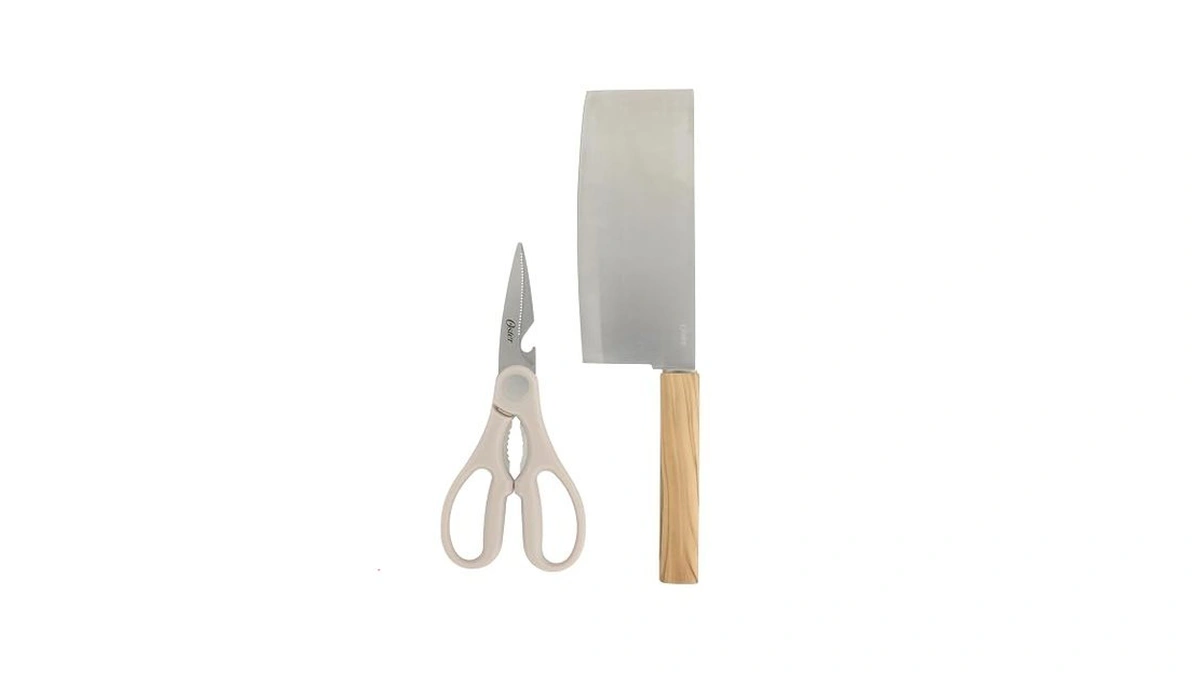 Oster Huntingfield 2 Piece Knife Set - Olive Wood Cleaver