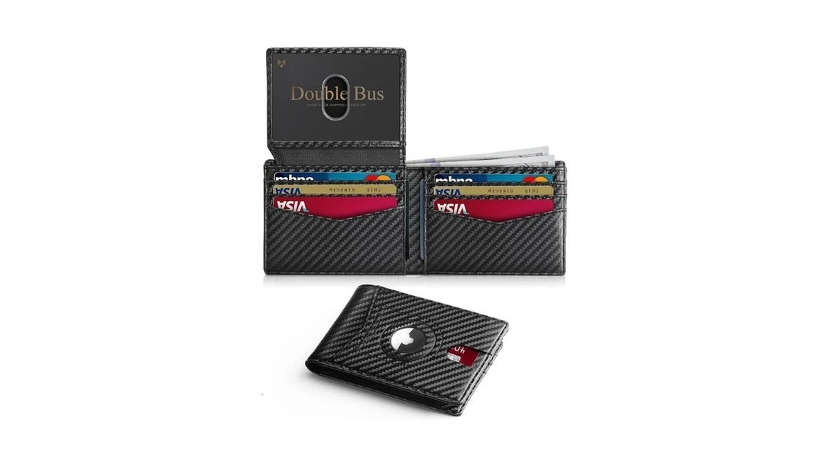 Wallet For Men Slim Rfid Blocking Bifold Carbon Fiber,minimalist Small