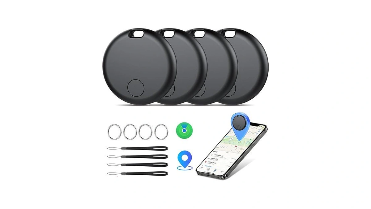 Air Tracker Tags-4 Pack: Smart Bluetooth Tracker, Item Finder Works