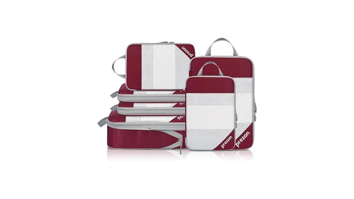 Prezon Compression Packing Cubes For Travel, Lightweight Vacation Travel Essentials,