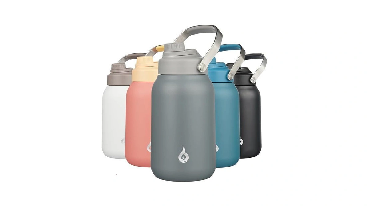Bjpkpk Half Gallon Insulated Water Bottles, 64oz Water Jug With