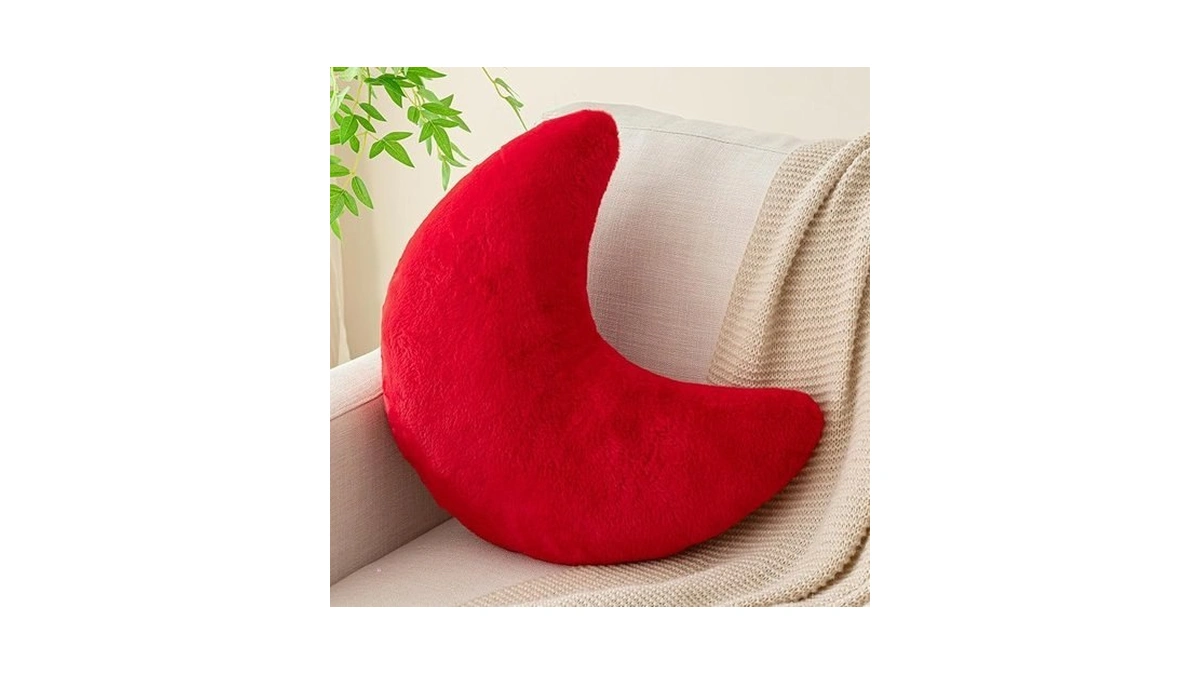 Znhinery Moon Pillow, Decorative Throw Pillows With Soft Faux Rabbit