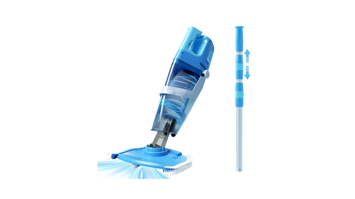Cordless Pool Vacuum, 1950 Gph Powerful Suction, Handheld Pool Cleaner