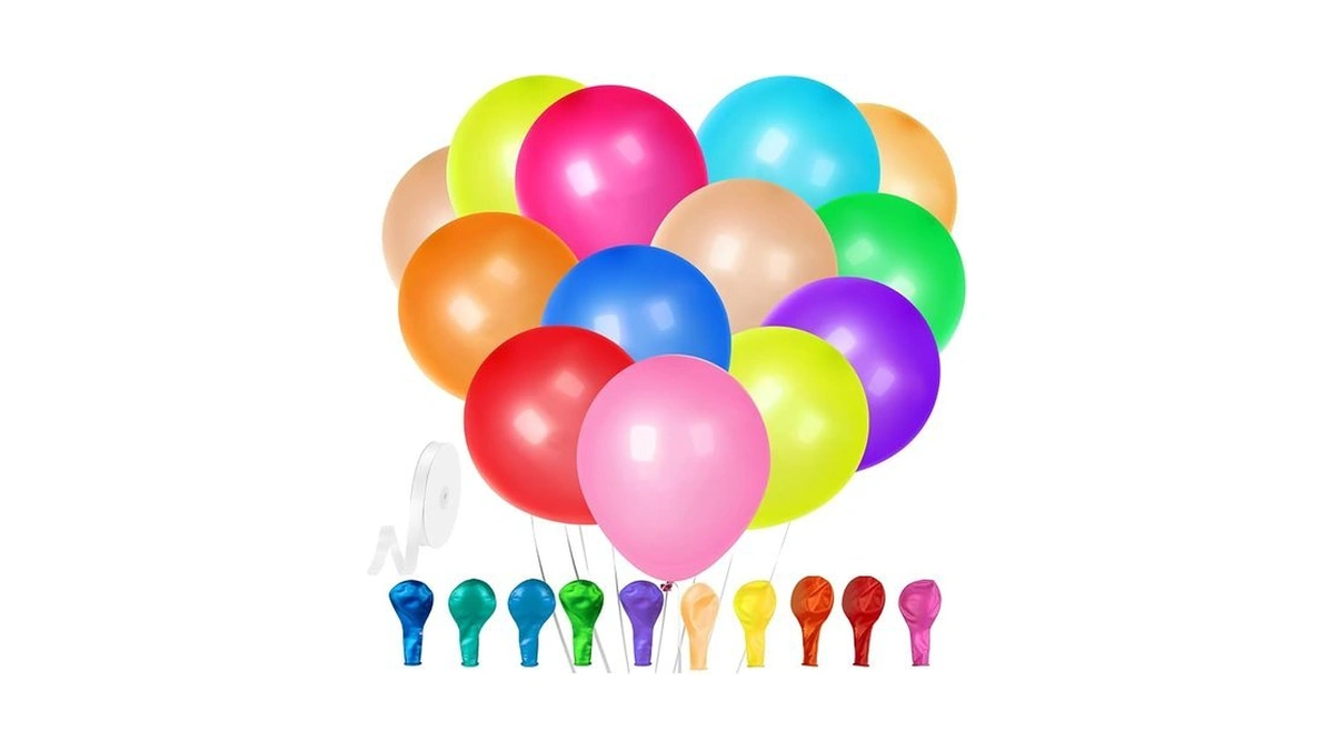 Gyipfipa 120 Pack Balloons Assorted Color 12 Inches Rainbow Latex