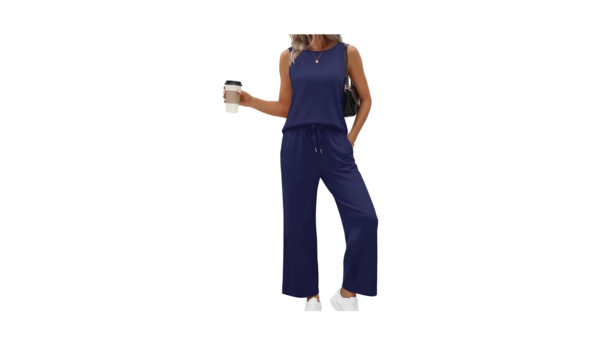 Sampeel Two Piece Sets For Women Soft Loungewear Sweatsuits Wrinkle