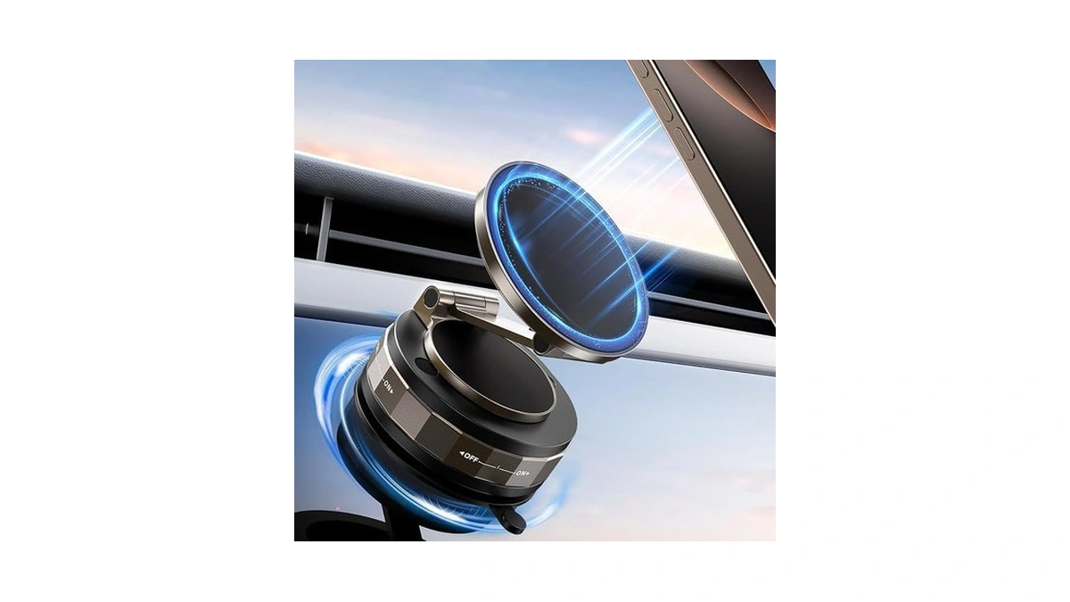 Tecknet Car Phone Holder, Vacuum Magnetic Phone Holder With Upgraded