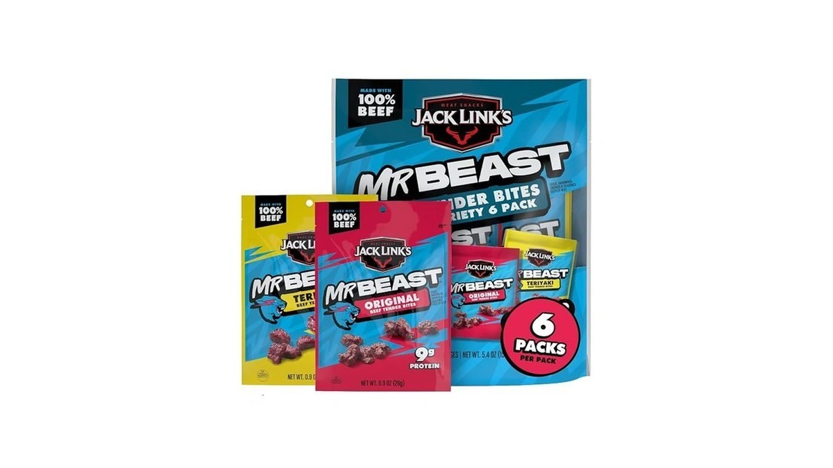 Jack Link's X Mrbeast Original & Teriyaki Beef Jerky Tender