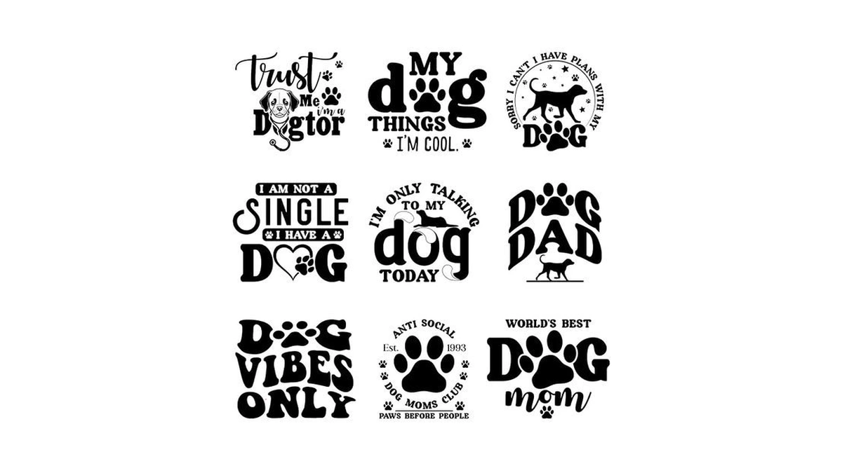 9pcs Dog Mom Mother's Day Iron On Decals For T-shirt