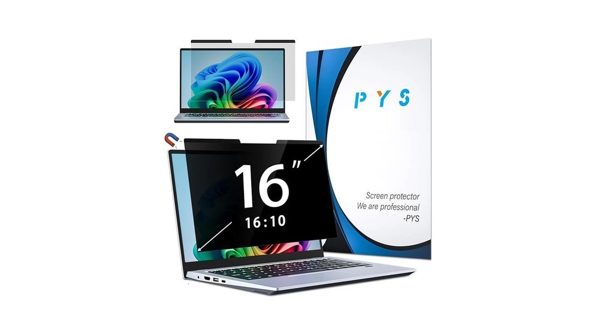 Pys Magnetic Laptop Privacy Screen 16 Inch 16:10 Ratio -