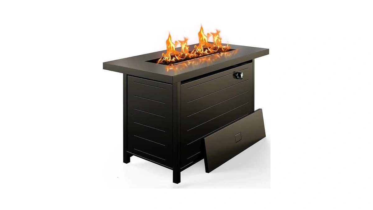 Ciays 42 Inch Gas Fire Pit Table, 60,000 Btu Propane