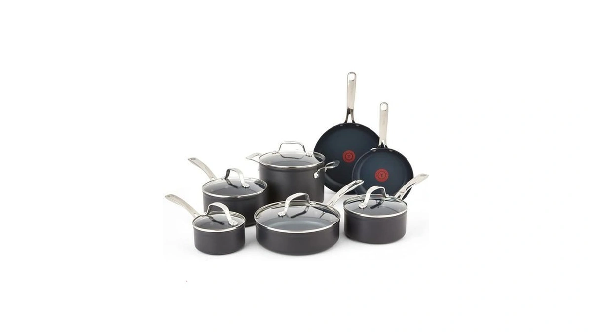 T-fal Platinum Hard Anodized Nonstick Cookware Set 12 Piece Oven