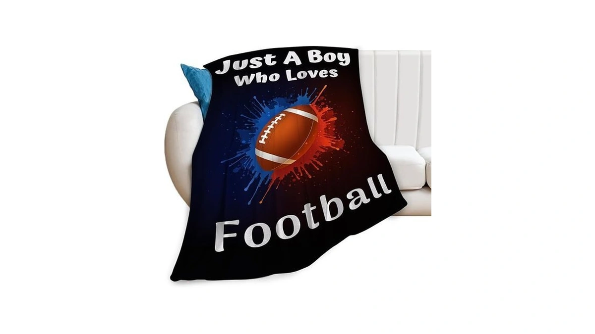 Just A Boy Who Loves Football Blanket Funny American Football