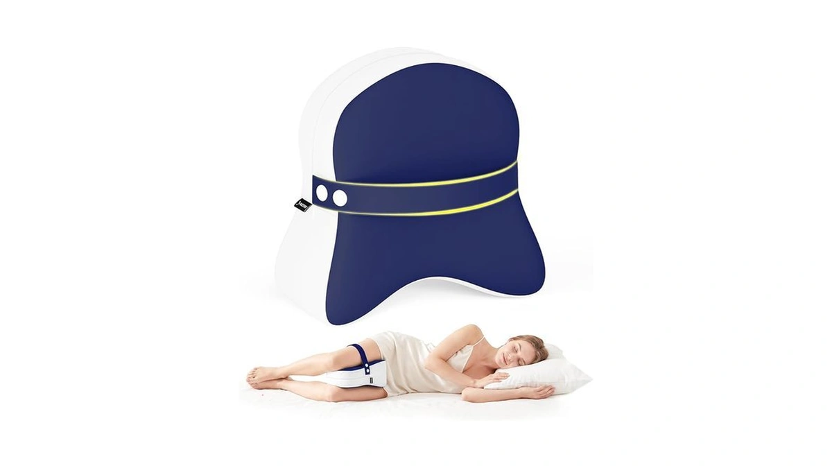 Ruizman Knee Pillow For Side Sleepers - Removable Adjustable Strap