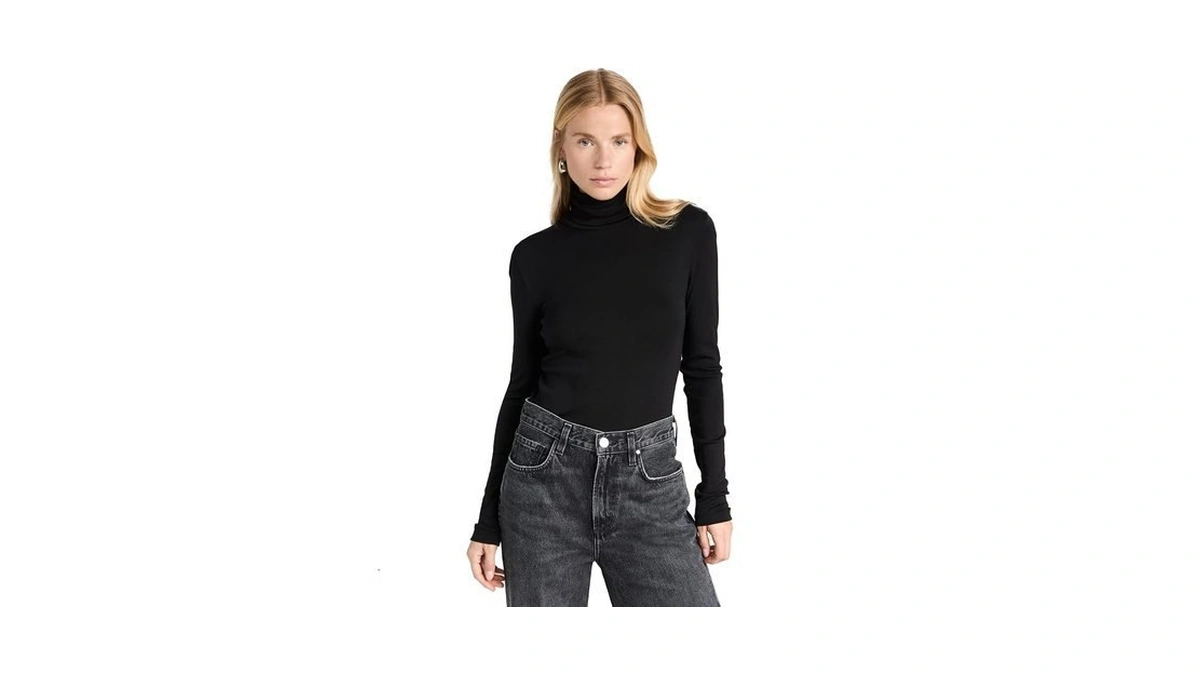Splendid Women's Classic Turtleneck, Black, Xs