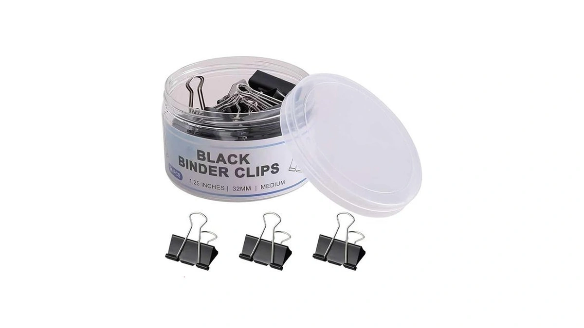 Faogo Medium Binder Clips 1.25 Inch, 24 Pcs For Home,