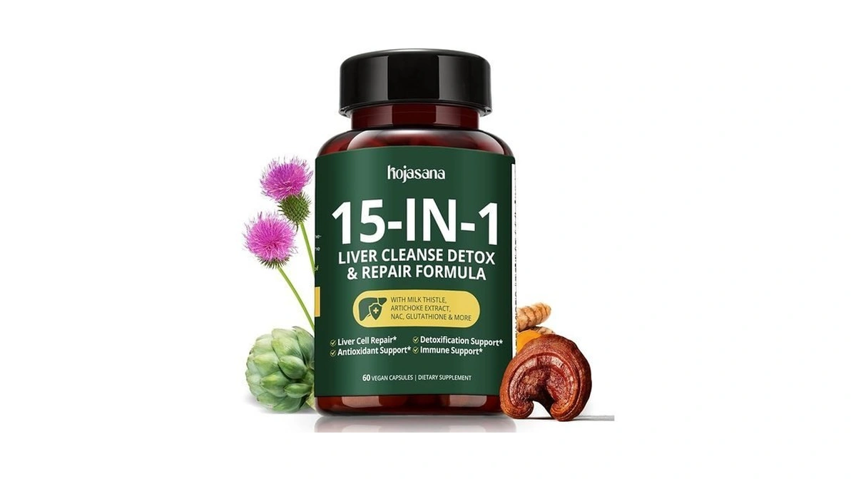 Hojasana Milk Thistle Liver Support - 80% Silymarin, 15-in-1 Formula