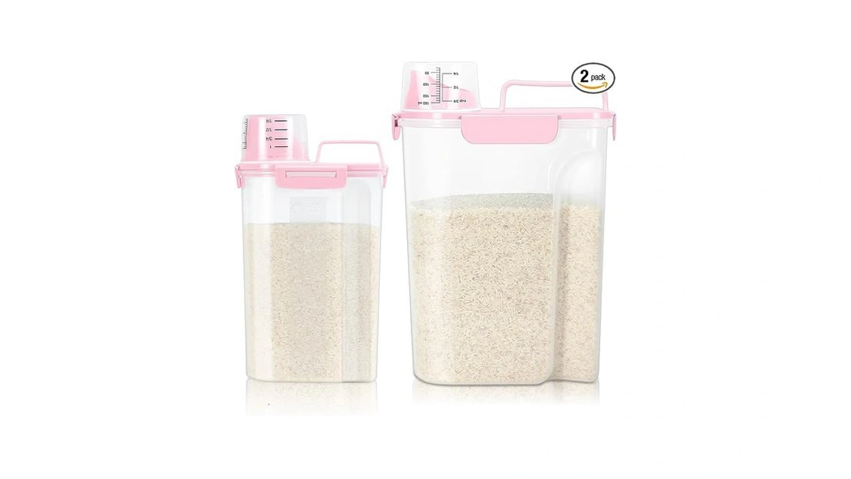 Tbmax 2 Pack Airtight Rice Container 5 Lbs +10 Lbs,