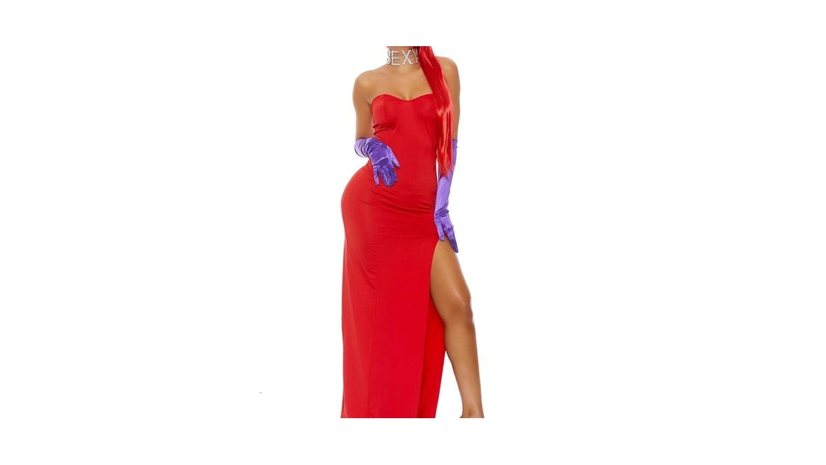Forplay Women's Mrs. Rabbit To You Costume Set, Red, Medium/large