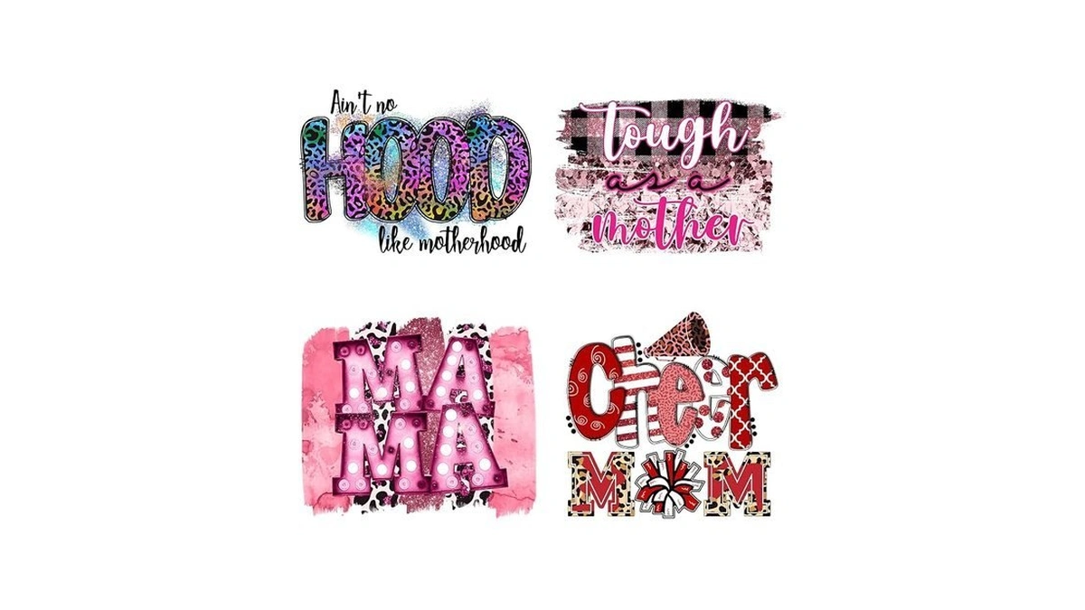 4pcs Mom Mother Motherhood Iron On Decals For Clothing Iron