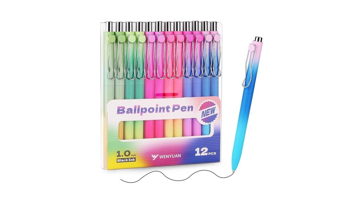 Wy Wenyuan Cute Pens, Pastel Ballpoint Pens Bulk, Fine Point