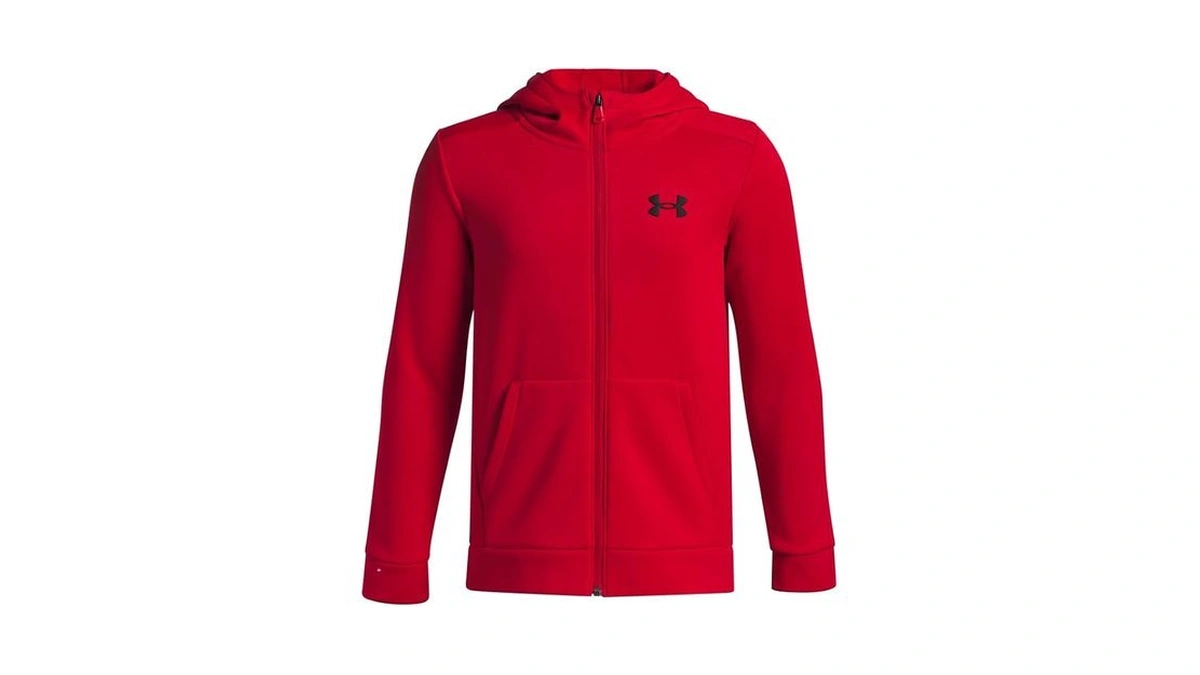 Under Armour Boys' Armourfleece Full Zip Hoodie, (601) Red /