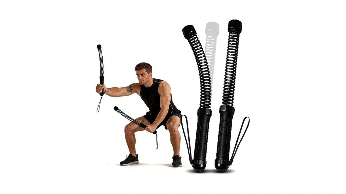 Weighted Ropeless Battle Rope, Heavy Duty Battle Sticks, Portable Fitness