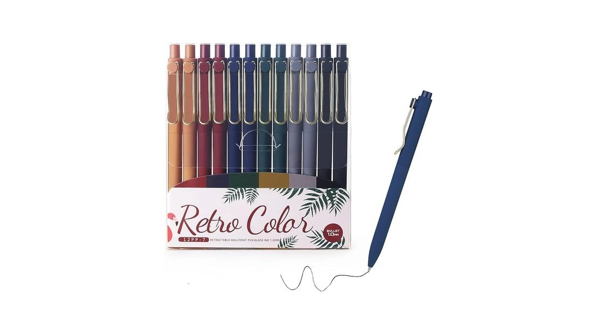 Wy Wenyuan Metal Ballpoint Pens, 1.0mm Smooth Writing Black Ink,