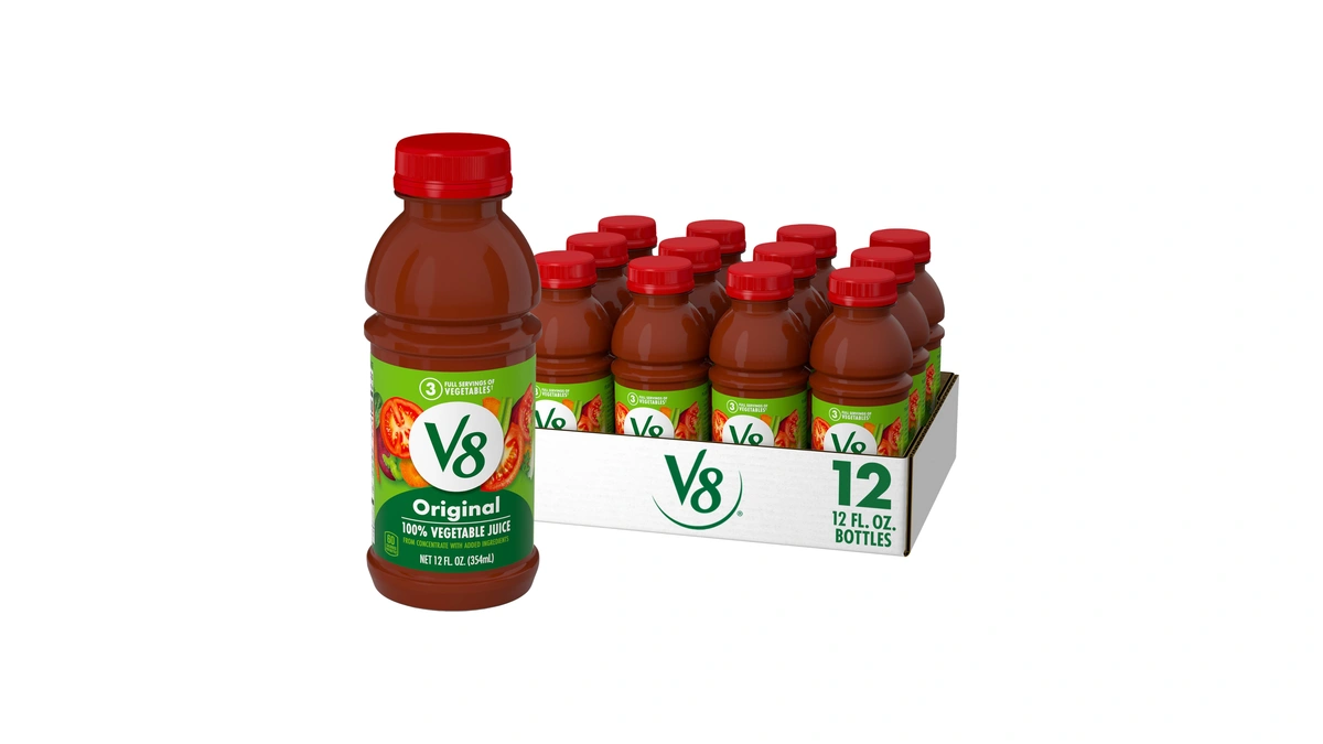 V8 Original 100% Vegetable Juice, 12 Fl Oz Bottle (12