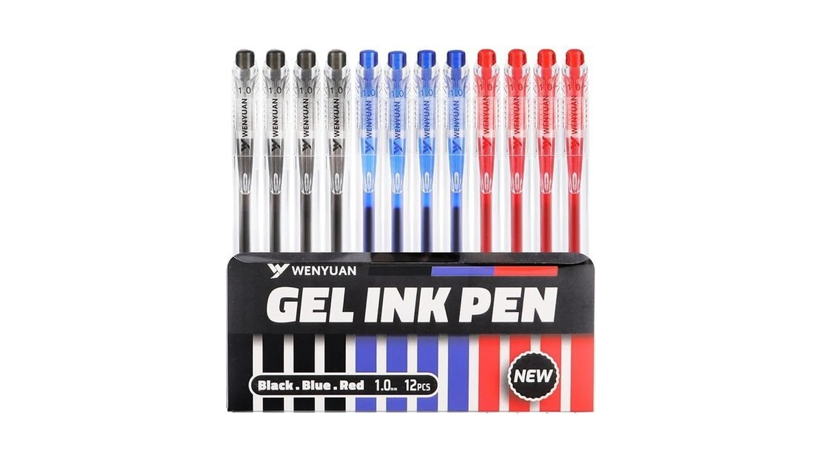 Wy Wenyuan Gel Pens Set, 12 Pack Retractable Quick Dry