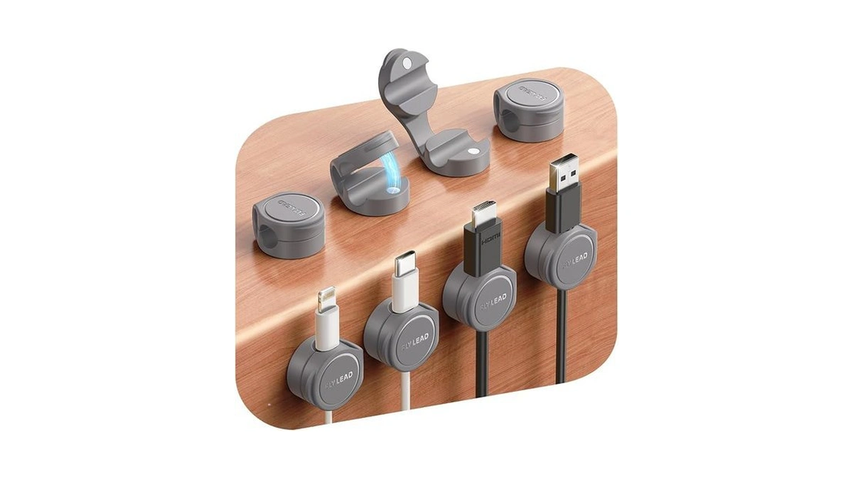 8-pack Cord Organizer Magnetic Cable Clips, Desk Cable Management Wire