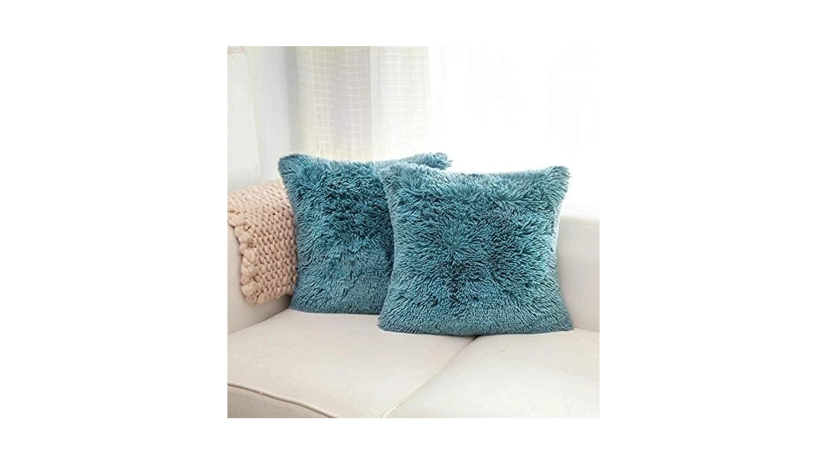 Nordeco Home Luxury Soft Faux Fur Fleece Cushion Cover Pillowcase