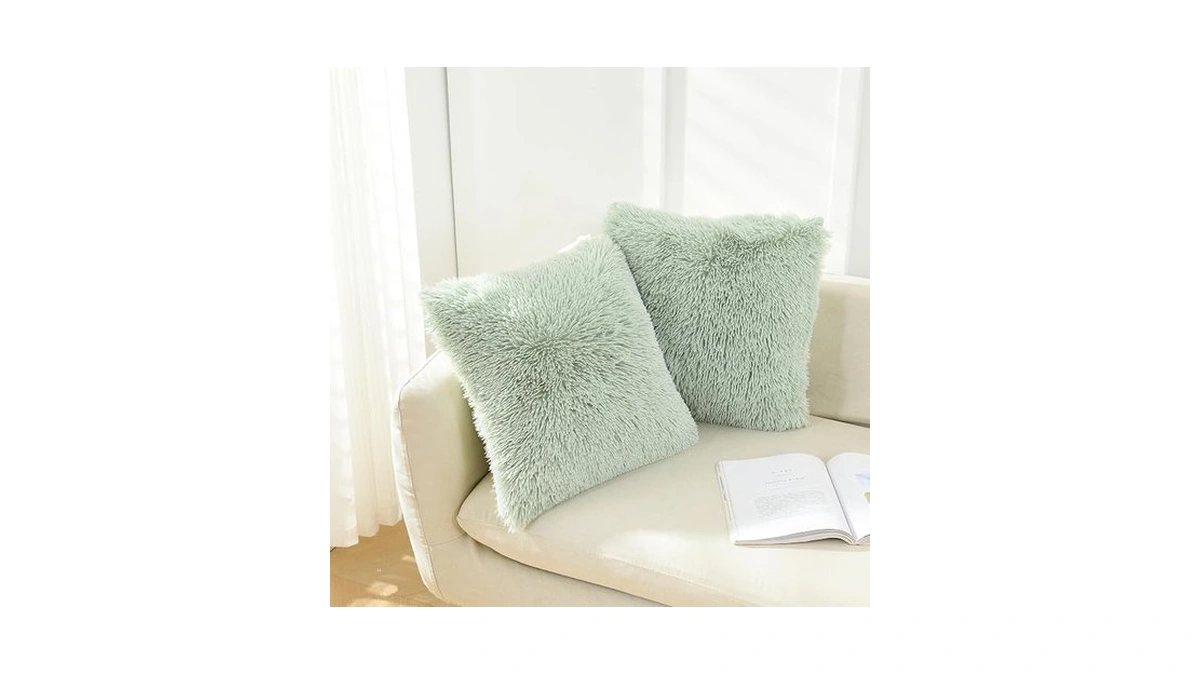 Nordeco Home Luxury Soft Faux Fur Fleece Cushion Cover Pillowcase