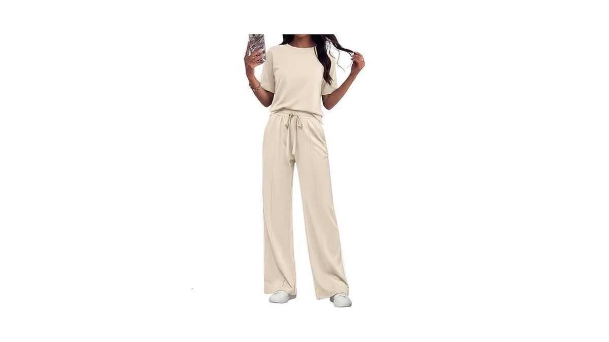 Prettygarden Women's 2 Piece Sets Summer Casual Sweatsuits Wide Leg