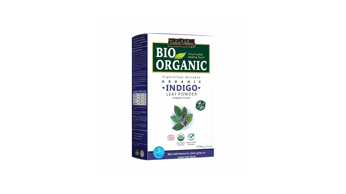 Indus Valley Bio Organic 100% Pure Indigo Powder Color For